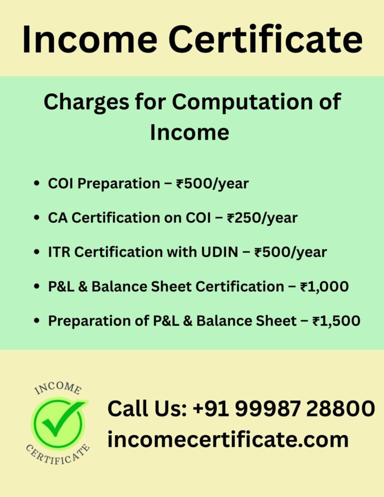 Charges of Computation of Income